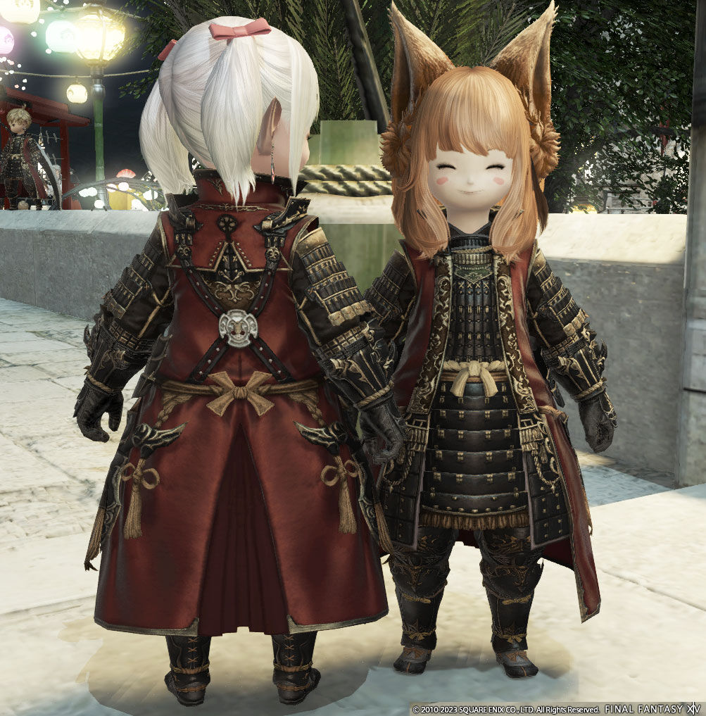 FF14 降神祭2023のクエストをやってきましたヾ(〃^∇^)ﾉ おみくじは凶でしたw 報酬で降神荒武者装備一式をもらいました！ 降神祭祝鶴 ...