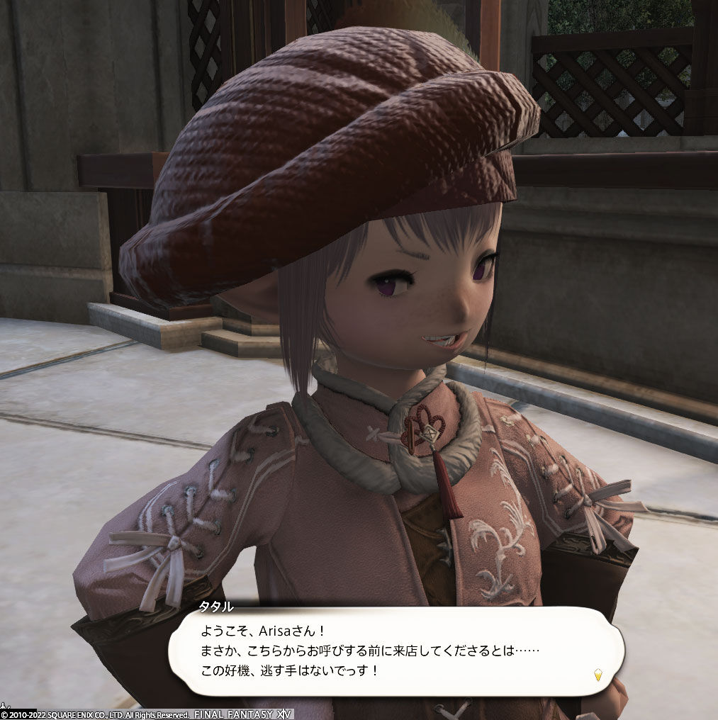 Ff14 タタルの大繁盛商店のクエスト第一弾 世界を繋げ 大繁盛の輪 をやってきましたーヾ ﾉ レベル９０ ありさ日記