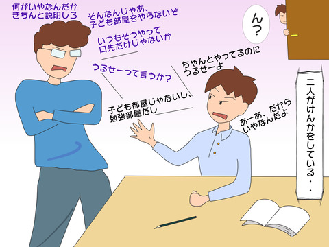 息子と夫の口喧嘩1