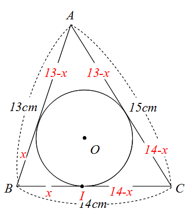 Math 三角形に内接する円 働きアリ