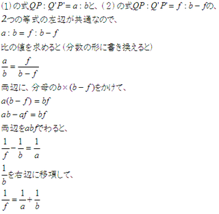 レンズの公式1