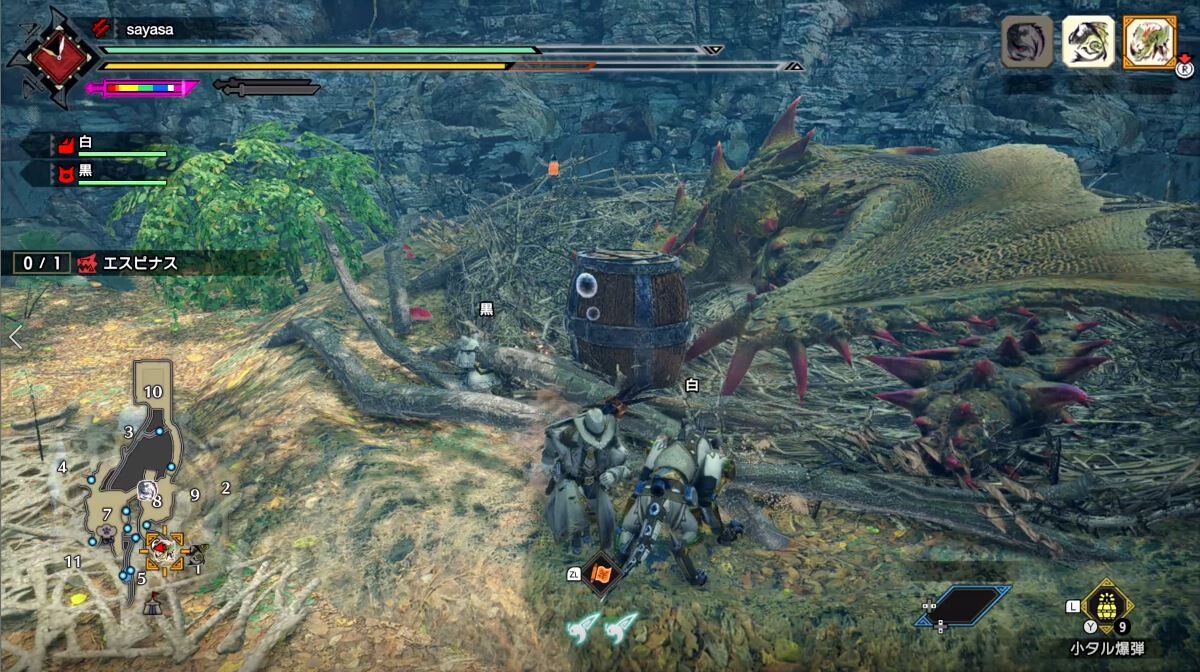 【結果】寝ているエスピナスに大タル爆弾Gを使用してみたら･･･!?【モンハンサンブレイク】 チョベリグ⇒道中