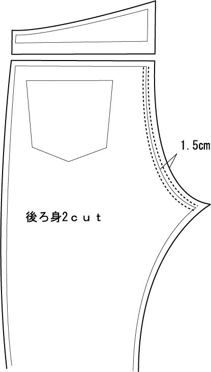 デニムパンツの後ろ中心巻き縫い パターン について Hirutaのブログ