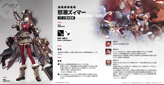 【アクナイ】新オペレーター「怒潮ズィマー CV:小清水亜美」【オペレーター紹介】