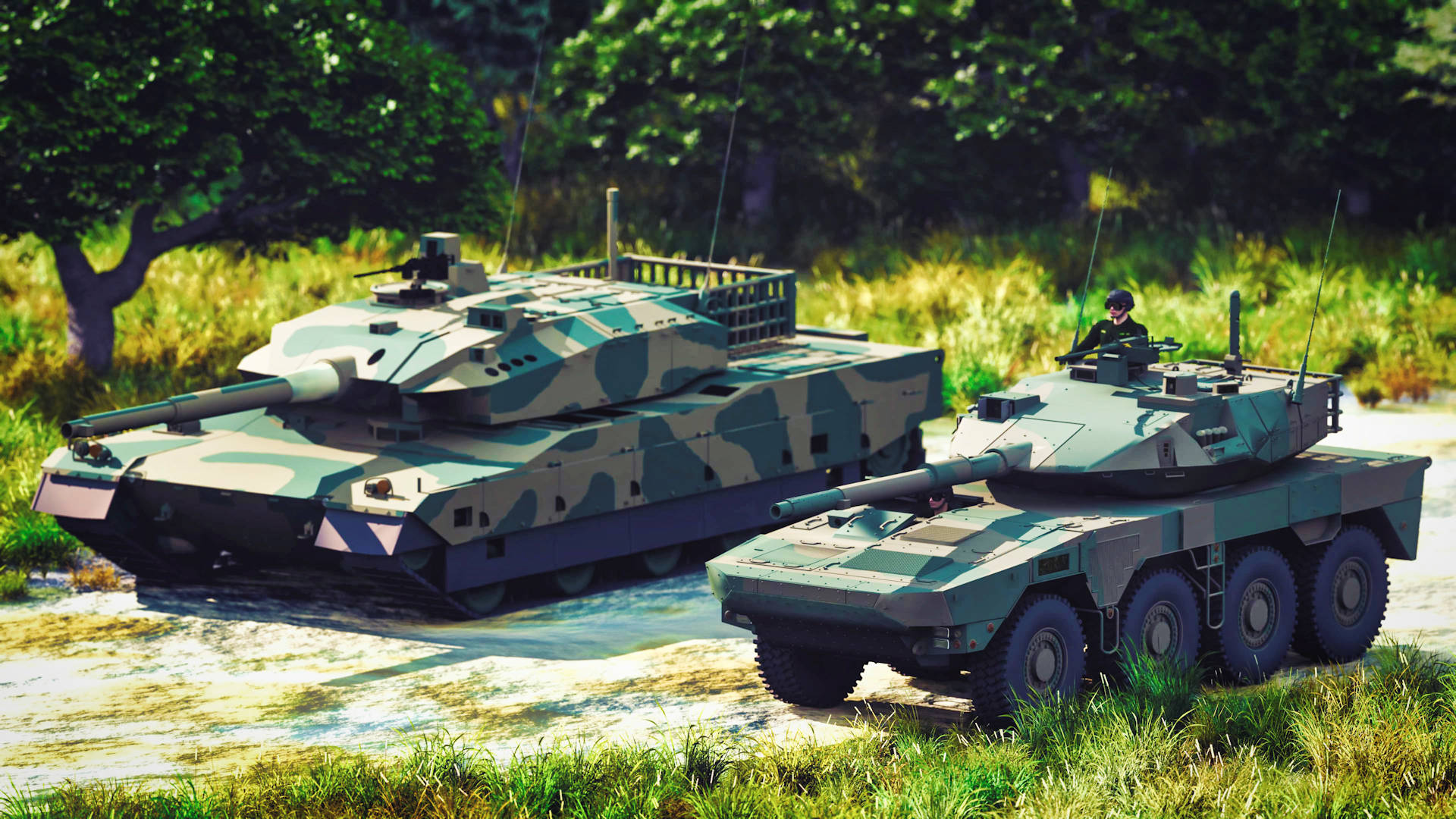 Cg １０式戦車 と １６式機動戦闘車 陸自の最新鋭主力戦闘車両 Ark Pilot
