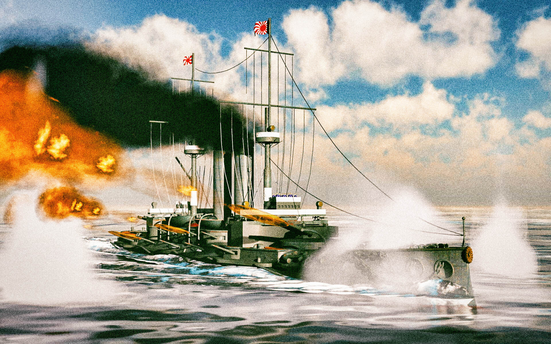 Cg 戦艦三笠 日本海海戦 Nhk大河 坂の上の雲 から ギャラリー ベガサポ