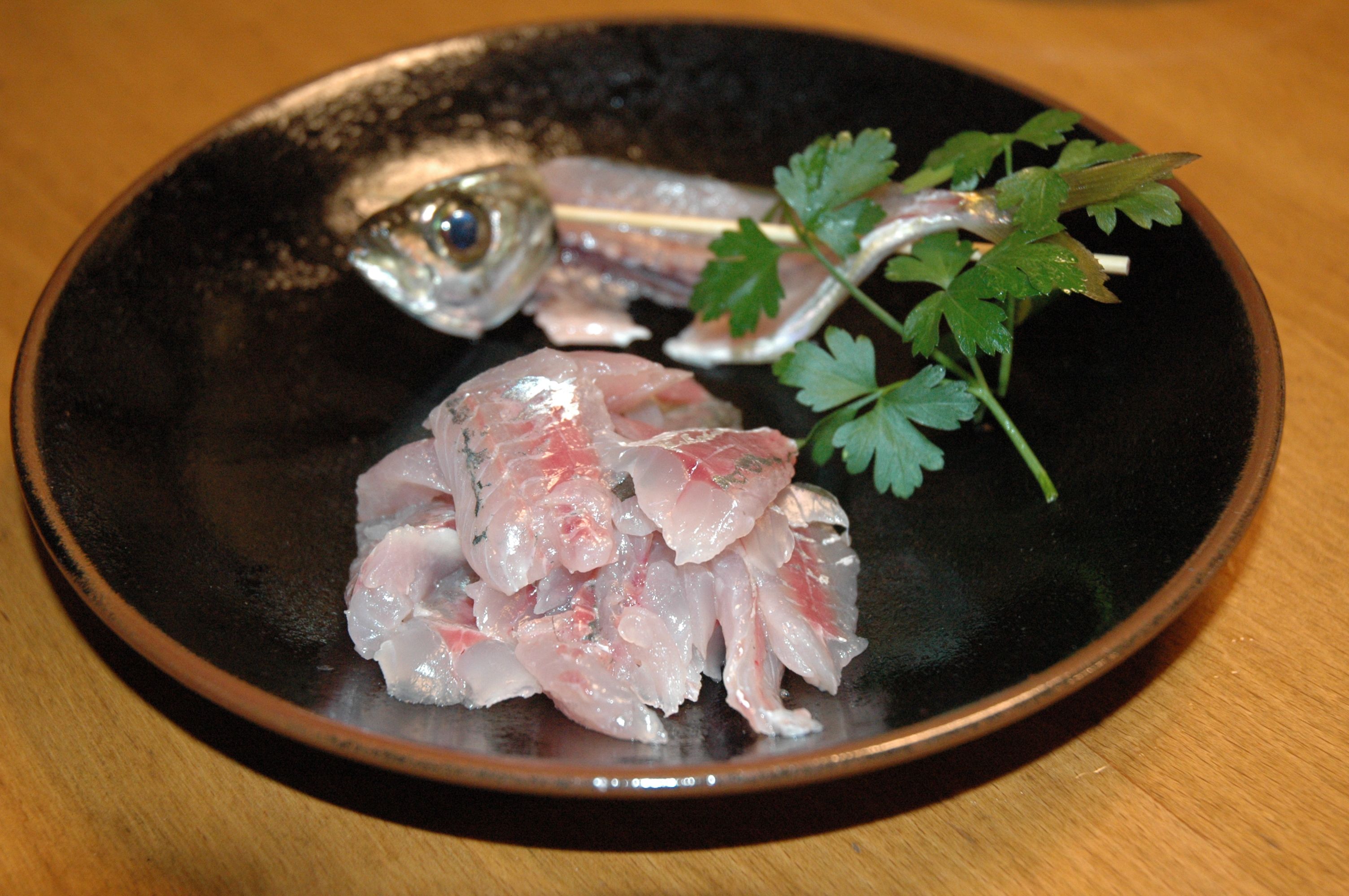 釣りたてアジのお刺身 アロタン アロマテラピーの語源のお話