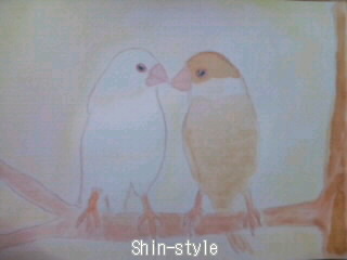 文鳥シリーズ イラスト ペット似顔絵 ハムスターとシェパードイラスト漫画