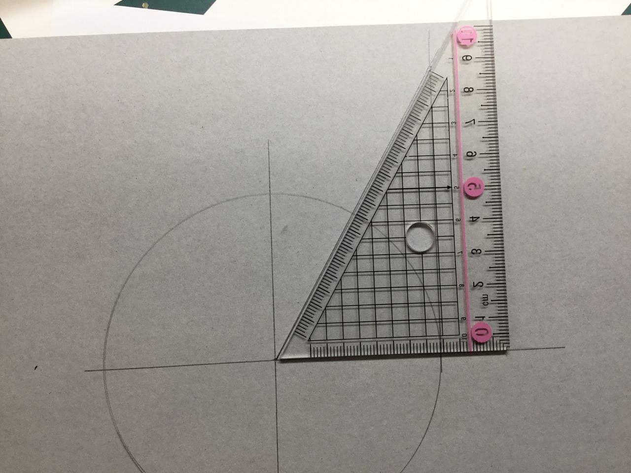 小学校で学べる円積問題 60 直角三角定規を使った線分比例定数 Pの描き方 発想力教育研究所 素数誕生のメカニズム