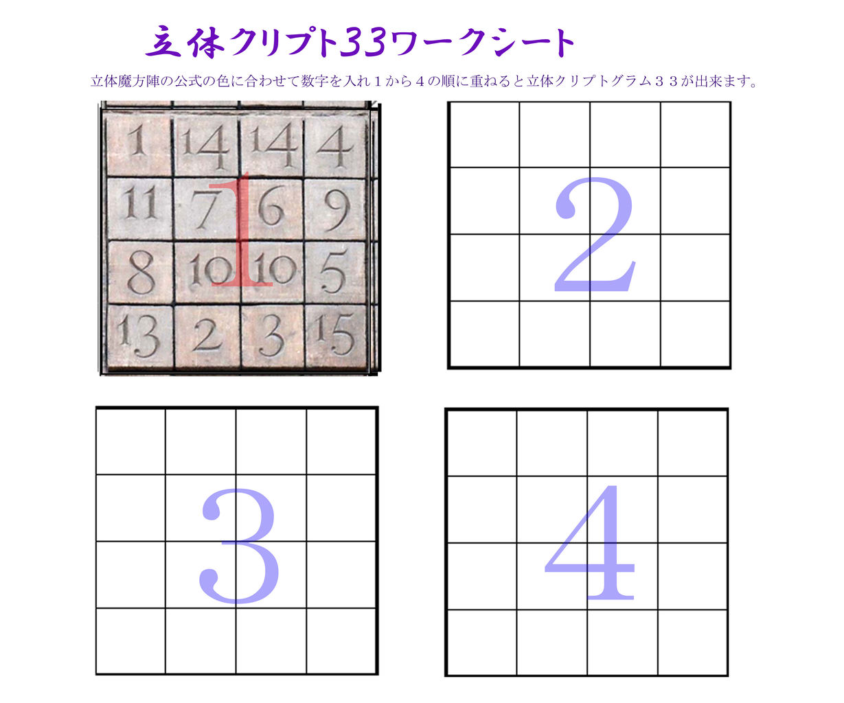 立体魔方陣の公式 全ての4 4の魔方陣は公式により立体化出来る 発想力教育研究所 素数誕生のメカニズム 立体魔方陣の公式 全ての4 4の魔方陣は公式により立体化出来る 発想力教育研究所 素数誕生のメカニズム