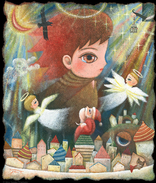 たなかしん 新作絵本原画展『カエルム～天国のクリスマス～』@阪急