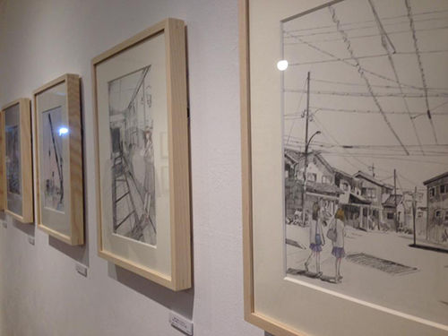 「不思議の国のねこちゃん」谷川千佳 谷川千佳 ドローイング作品展『次の駅は知らない夢』@アトリエ三