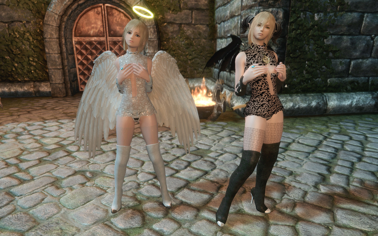 スカイリム ポエット SEX PoetちゃんとKirsikkaちゃんにスケスケが素敵な「Arcane Sister」を色んなおっぱいにして着てもらったお話 : Skyrimで遊ぶ