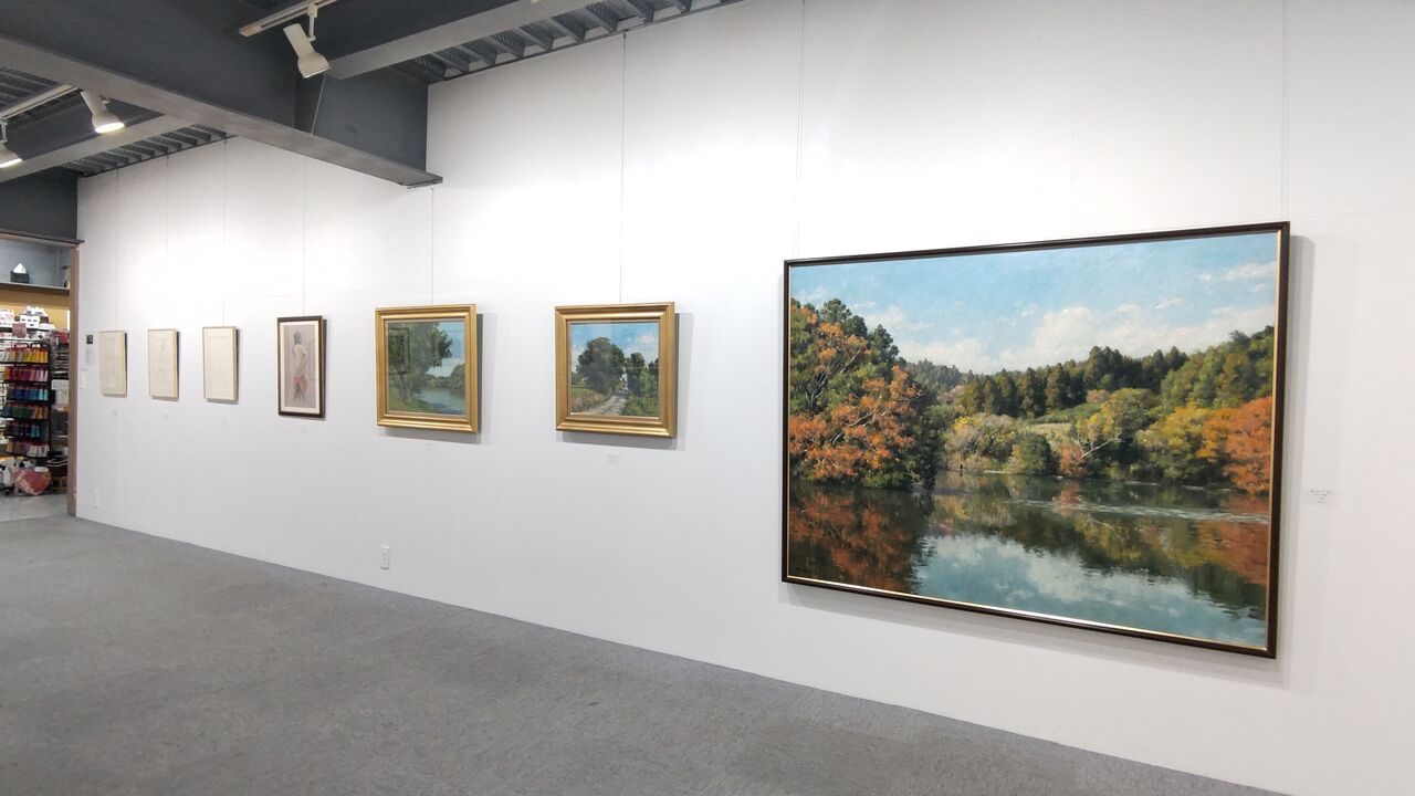 西谷之男 油彩「夏の林」額54×63cm 日展会友・白日会会員 タトウ箱付 西谷之男 油彩「夏の林」額54×63cm 日展会友・白日