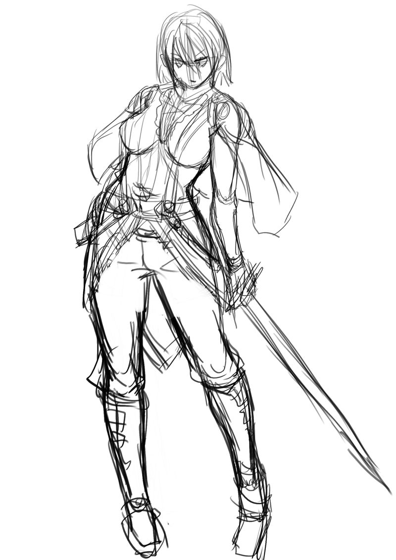 Kritaで女性剣士をキャラデザインしてみた Artus Blog Kritaで女性剣士をキャラデザインしてみた Artus Blog