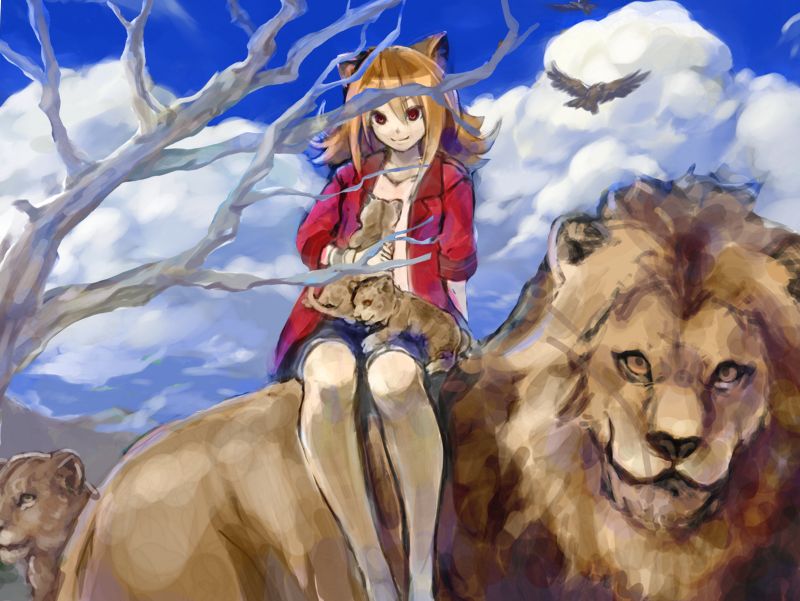 ライオンと猫耳少女を描いてみた Artus Blog