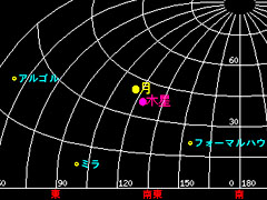 満月と木星 2010年9月23日 21時ごろ