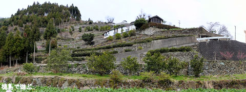 高開の石積み パノラマ風景