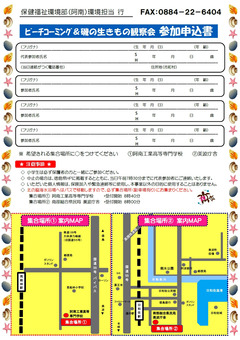 徳島県阿南市 北の脇海水浴場 ビーチコーミング 磯の生きもの観察会