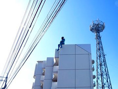 徳島県板野郡北島町 県道39号線 ビルの上 デビルマン 2019