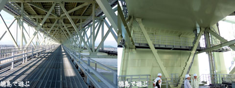明石海峡大橋 管理用通路