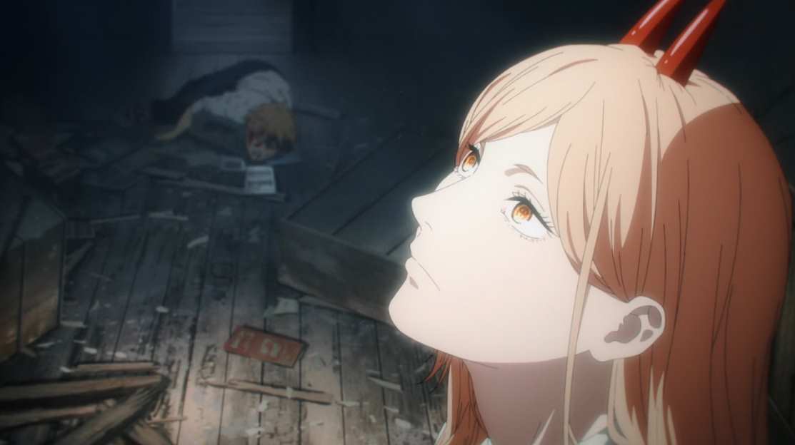 チェンソーマン第3話感想:戦闘シーンが迫力あって最高ですが深夜アニメなので効果音が小さく抑えていてその点残念。漏れ日の中のパワーに目を奪われる ...