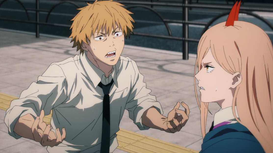 チェンソーマン第3話感想:戦闘シーンが迫力あって最高ですが深夜アニメなので効果音が小さく抑えていてその点残念。漏れ日の中のパワーに目を奪われる ...