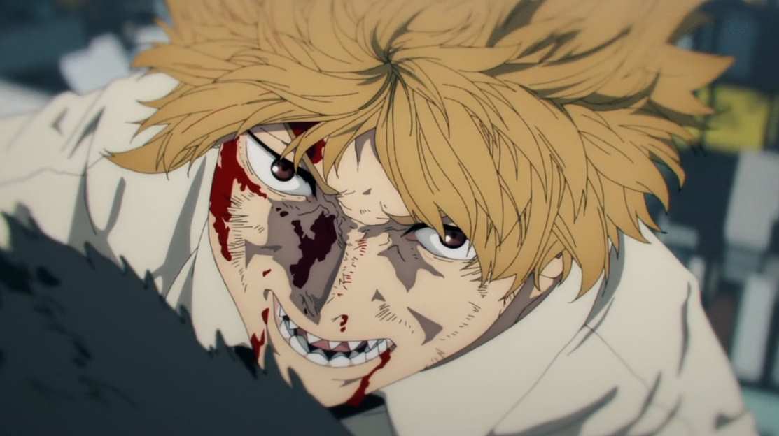 チェンソーマン第3話感想:戦闘シーンが迫力あって最高ですが深夜アニメなので効果音が小さく抑えていてその点残念。漏れ日の中のパワーに目を奪われる ...