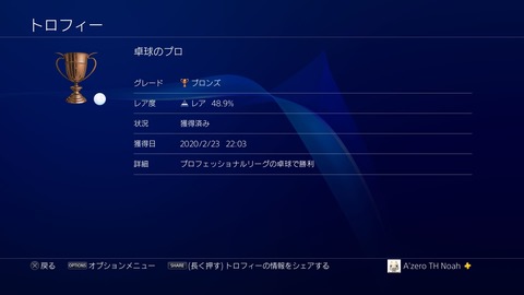 卓球のプロ