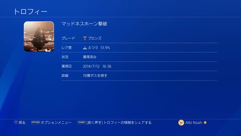 マッドネスホーン撃破