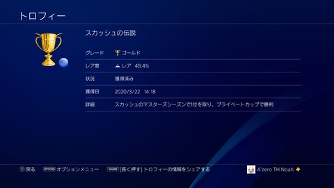 スカッシュの伝説