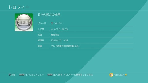 日々の努力の成果
