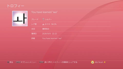 You have learned “wa”