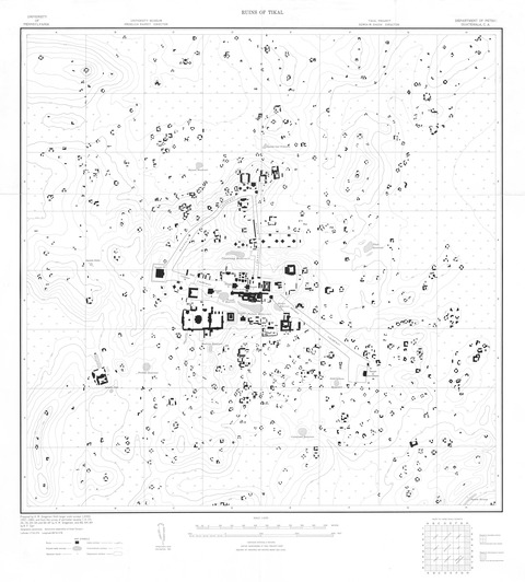 mapa tikal, pennsylvania