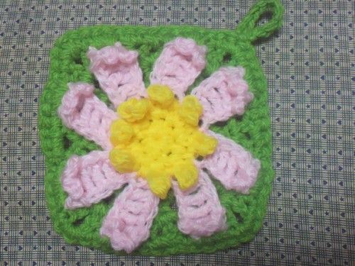 無料編み図】コスモスのエコタワシ【リンク】 : あーちゃの手作り部屋 