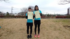 高校生ダブルス女子優勝老川・小柳組