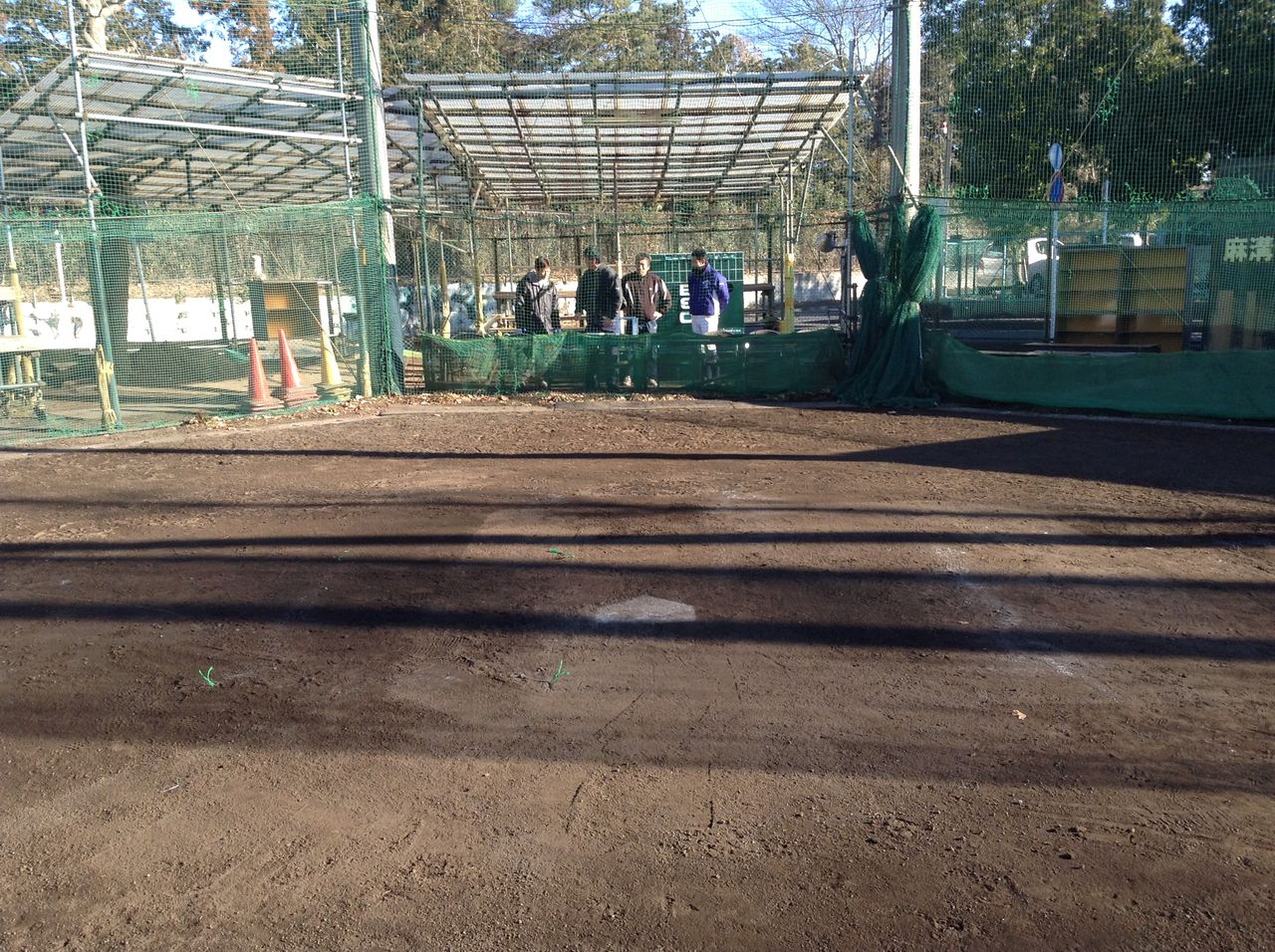 新ホームベース設置 県立麻溝台高校野球部 新ホームベース設置 県立麻溝台高校野球部