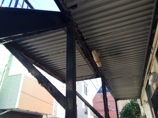 工程を逆にして鉄骨階段の補修と補強工事を行いました 奥沢リフォームなび Blog