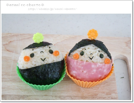 作り方 ひな祭り まんまるお雛様キャラ弁 Asamiのお弁当 簡単かわいいキャラ弁の作り方