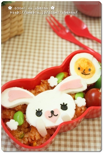 うさぎのモフィのお弁当 Asamiのお弁当 簡単かわいいキャラ弁の作り方