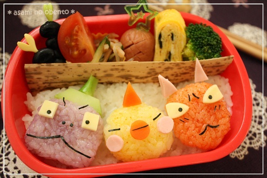 作り方 節分弁 子鬼トリオのオニのせ弁 Asamiのお弁当 簡単かわいいキャラ弁の作り方