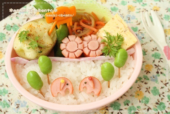 asamiのお弁当。簡単かわいいキャラ弁の作り方