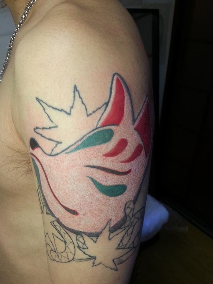 狐面 岩手blackskintattoo