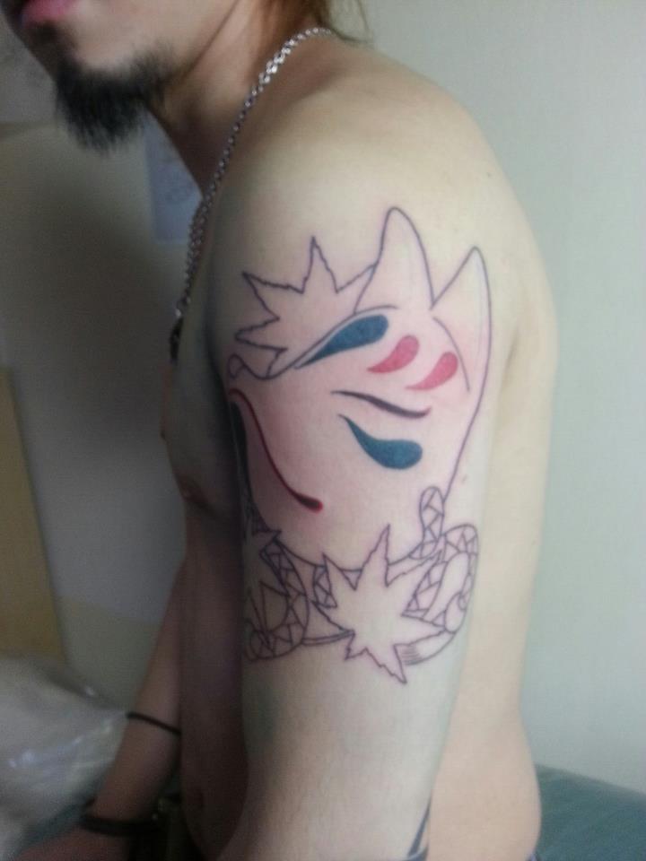 狐面 岩手blackskintattoo