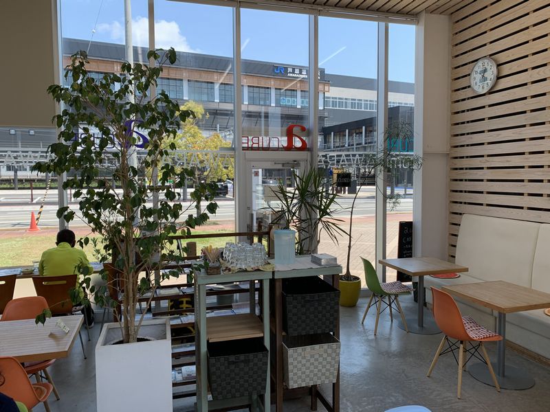 芦原温泉駅の真ん前 Aキューブカフェ エーキューブカフェ パスタとドリンクで一服 あさぴーのおいしい独り言