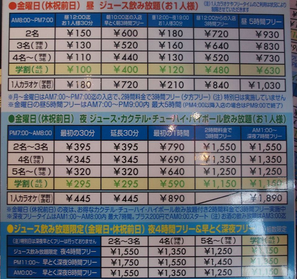 ジョイジョイ 料金表