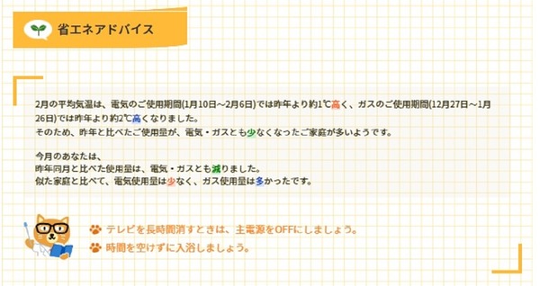 省エネアドバイス