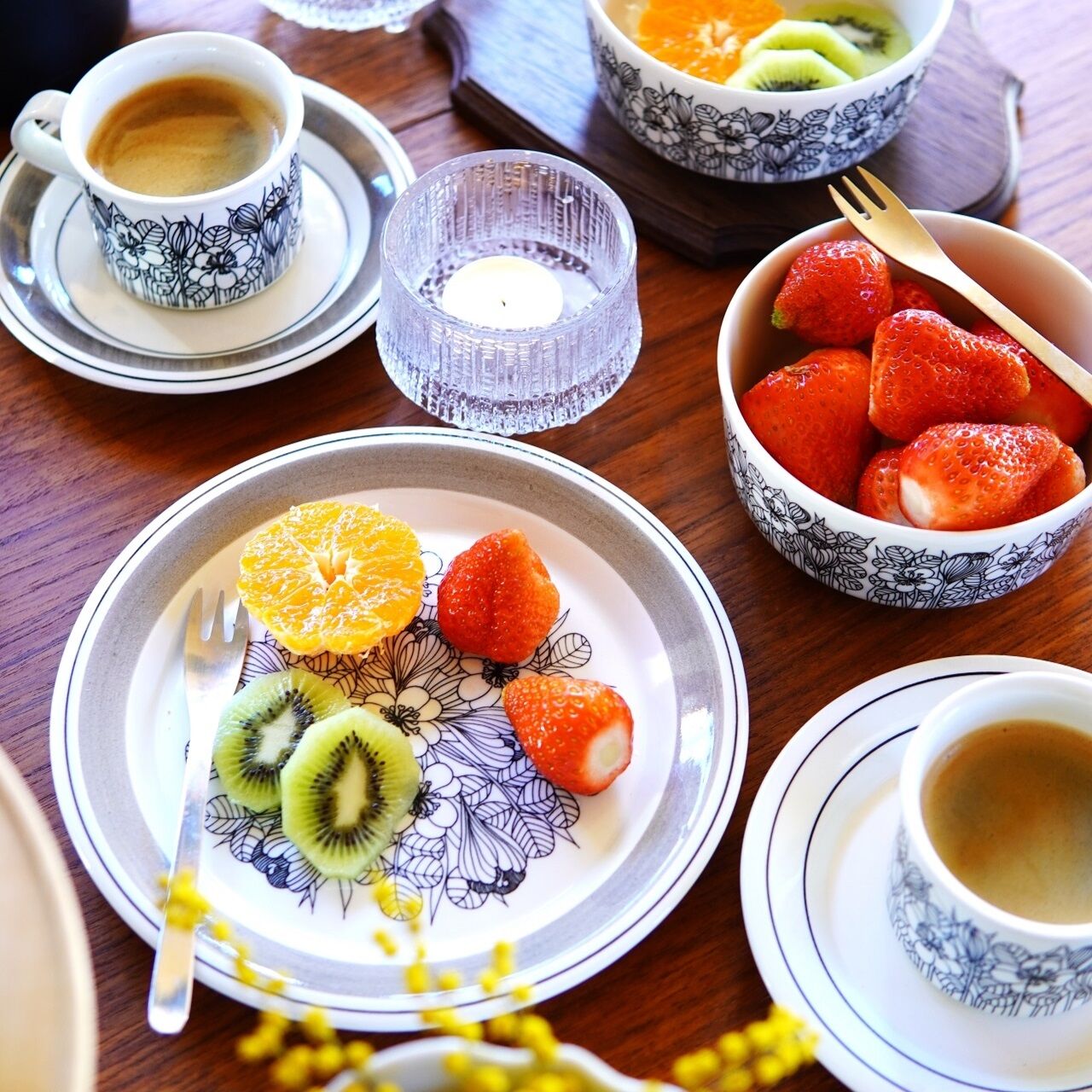 ♡アラビア クロッカス プレート 2枚 カラー ブラック 北欧 食器 新品