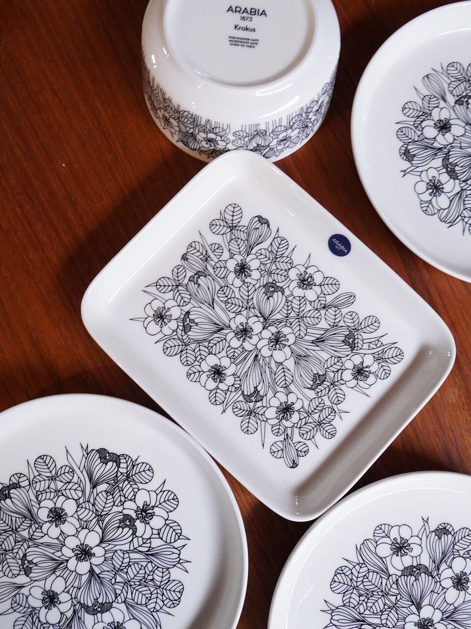アラビアクロッカス】復刻版角皿買い足しました♪シリーズで揃えると