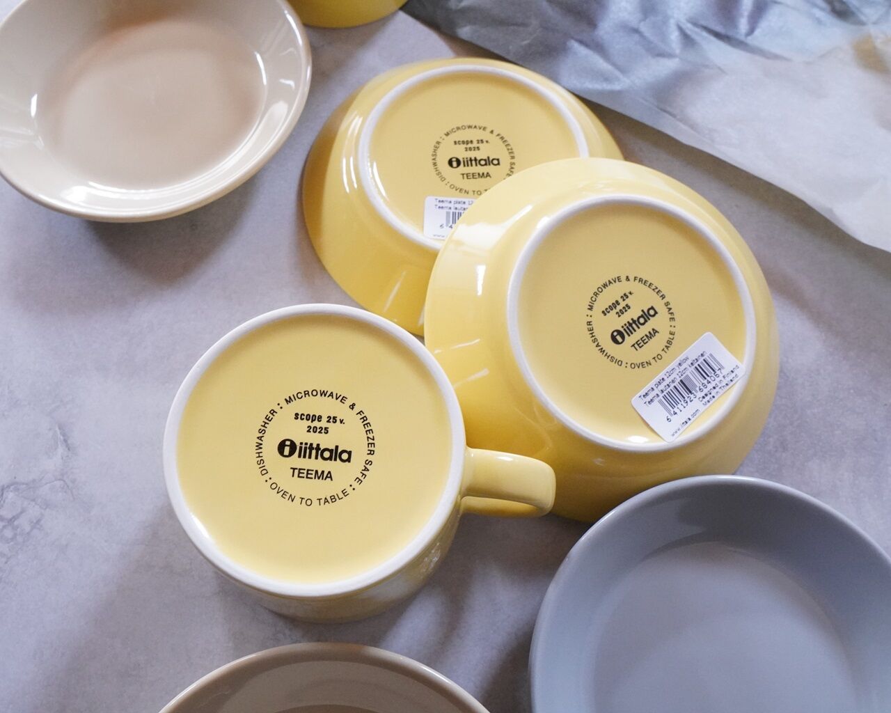 イッタラ　teema scope 復刻イエロー 食器セット 5点 TEEMA｜ティーマまとめ